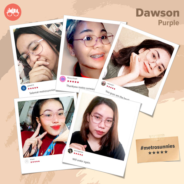 MetroSunnies Dawson Specs (Purple) / Replaceable Lens / Eyeglasses for Men and Women