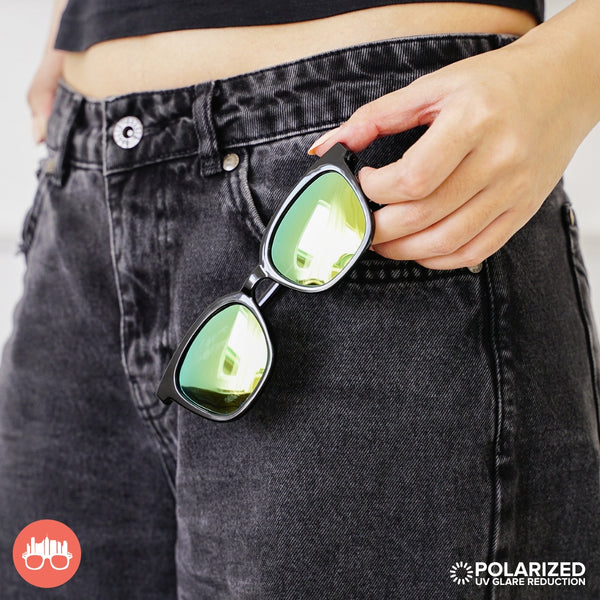 MetroSunnies Dewey Sunnies (Lime) / Polarized Sunglasses UV400 / Fashion Eyewear for Men and Women