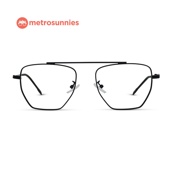 MetroSunnies Donald Specs (Black) / Replaceable Lens / Eyeglasses for Men and Women