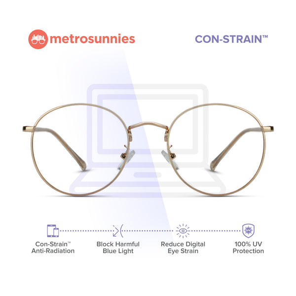 MetroSunnies Merrit Specs (Rose Gold) / Replaceable Lens / Eyeglasses for Men and Women