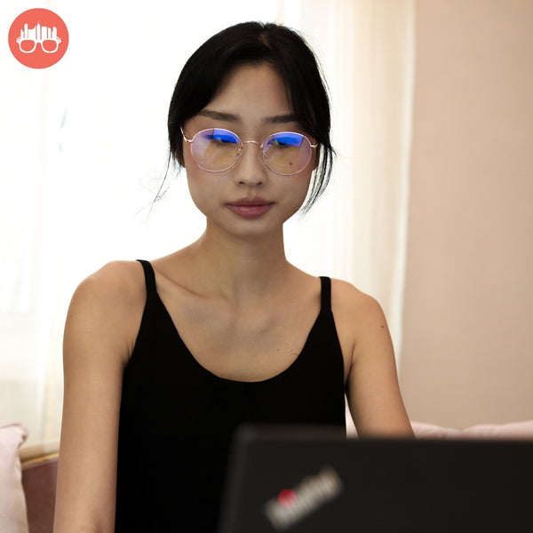 MetroSunnies Dreamer (Rose Gold) / Con-Strain PRO Photochromic Blue Light / UV400 / Anti-Radiation