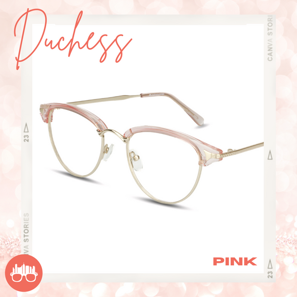 MetroSunnies Duchess Specs (Pink) / Con-Strain Blue Light / Anti-Radiation Computer Eyeglasses