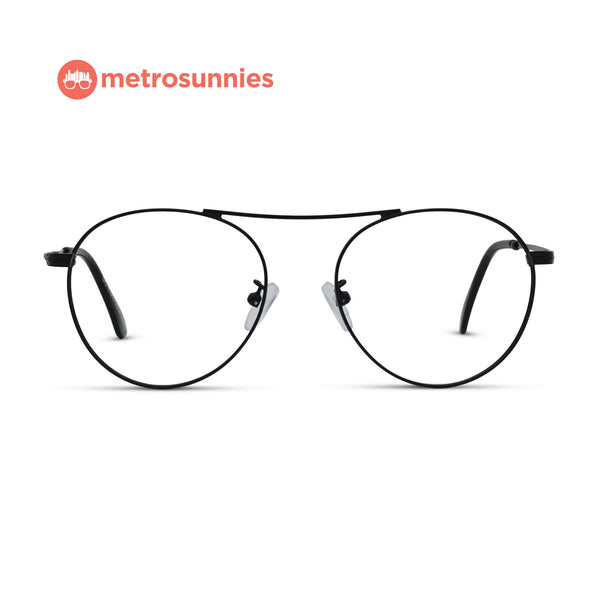 MetroSunnies Elijah Specs (Black) / Replaceable Lens / Eyeglasses for Men and Women