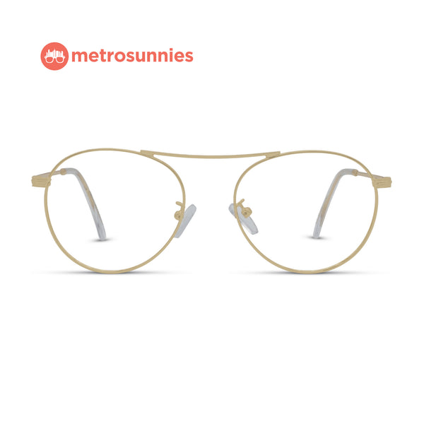 MetroSunnies Elijah Specs (Gold) / Replaceable Lens / Eyeglasses for Men and Women