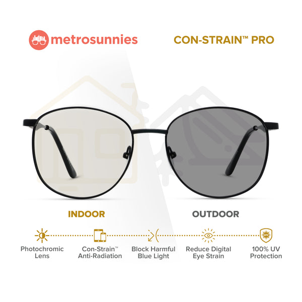 MetroSunnies Ellie Specs (Black) / Replaceable Lens / Eyeglasses for Men and Women