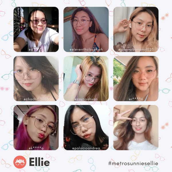 MetroSunnies Ellie Specs (Silver) / Replaceable Lens / Eyeglasses for Men and Women