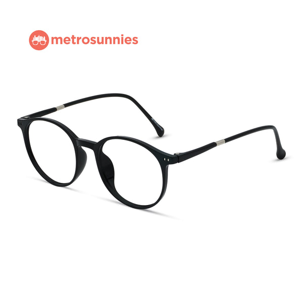 MetroSunnies Emerson Specs (Black) / Replaceable Lens / Versairy Ultralight Weight / Eyeglasses
