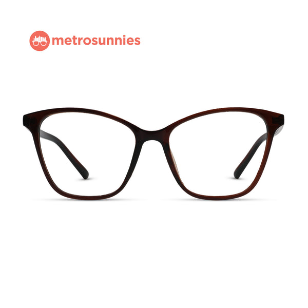 MetroSunnies Emily Specs (Brown) / Replaceable Lens / Eyeglasses for Men and Women