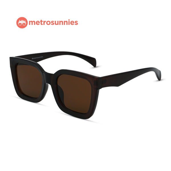 MetroSunnies Eve Sunnies (Brown) / Sunglasses with UV400 Protection / Fashion Eyewear Unisex