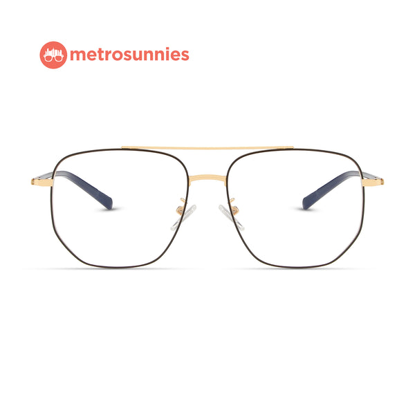 MetroSunnies Felix Specs (Black Gold) / Con-Strain Blue Light / Anti-Radiation Computer Eyeglasses