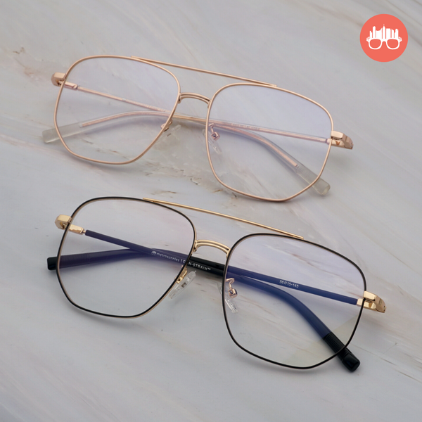 MetroSunnies Felix Specs (Rose Gold) / Con-Strain Blue Light / Anti-Radiation Computer Eyeglasses