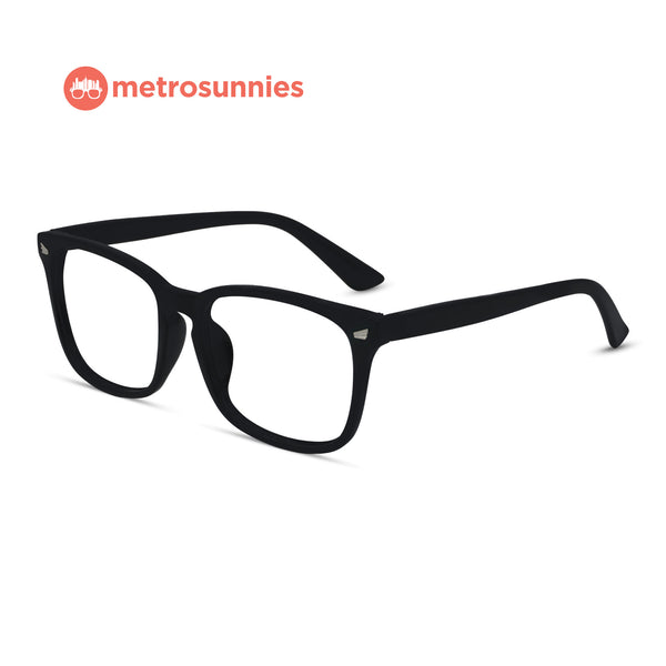 MetroSunnies Flynn Specs (Black) / Replaceable Lens / Eyeglasses for Men and Women