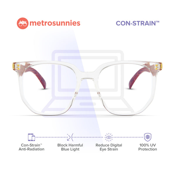 MetroSunnies Forest Specs (Clear) / Con-Strain Blue Light / Versairy / Anti-Radiation Eyeglasses