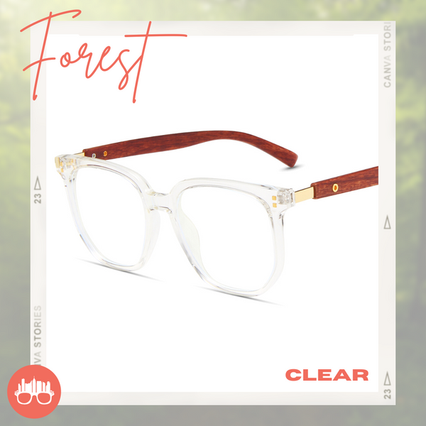 MetroSunnies Forest Specs (Clear) / Con-Strain Blue Light / Versairy / Anti-Radiation Eyeglasses