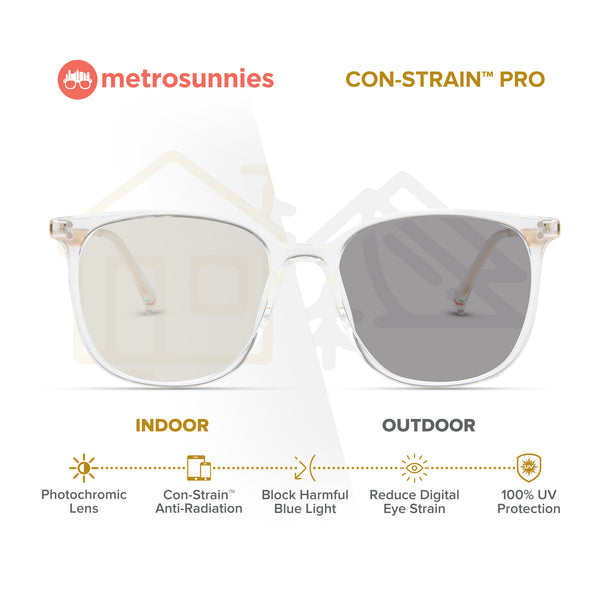 MetroSunnies Fox Specs (Clear) / Con-Strain Blue Light / Versairy / Anti-Radiation Eyeglasses