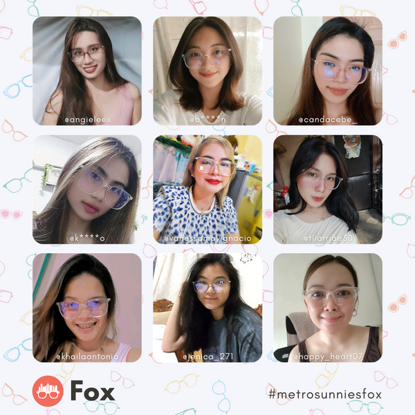 MetroSunnies Fox Specs (Clear) / Con-Strain Blue Light / Versairy / Anti-Radiation Eyeglasses