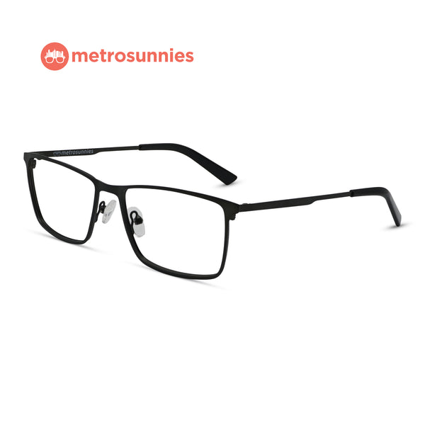 MetroSunnies Gary Specs (Black) / Replaceable Lens / Eyeglasses for Men and Women