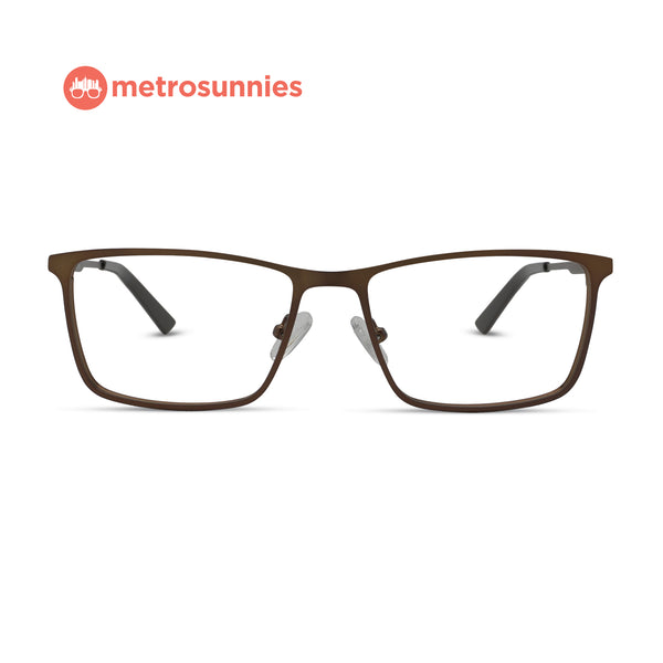 MetroSunnies Gary Specs (Brown) / Replaceable Lens / Eyeglasses for Men and Women