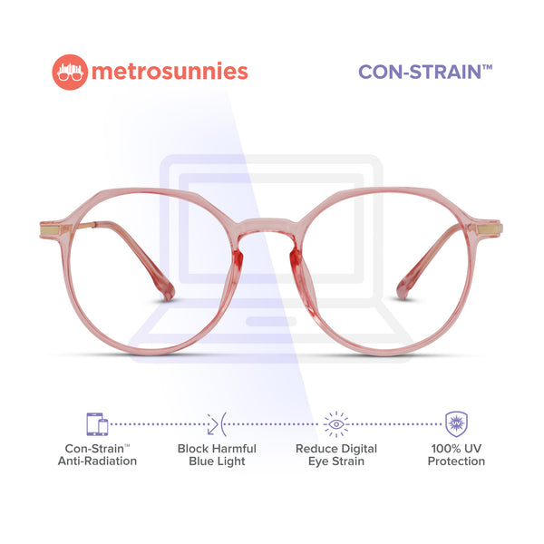 MetroSunnies Genesis Specs (Pink) / Con-Strain Blue Light / Versairy / Anti-Radiation Eyeglasses