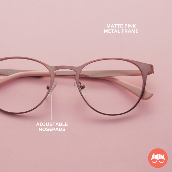 MetroSunnies Geri (Pink) / Con-Strain PRO Photochromic Blue Light / UV400 / Anti-Radiation