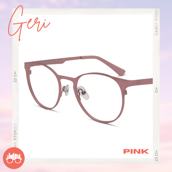MetroSunnies Geri (Pink) / Con-Strain PRO Photochromic Blue Light / UV400 / Anti-Radiation