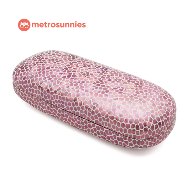 MetroSunnies Glitz Hard Case Holder (Pink) / Eyewear Case Holder for Sunnies and Specs