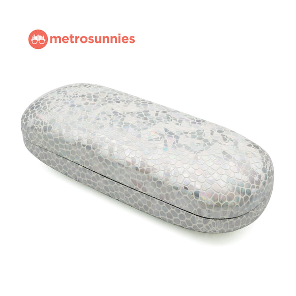 MetroSunnies Glitz Hard Case Holder (Silver) / Eyewear Case Holder for Sunnies and Specs