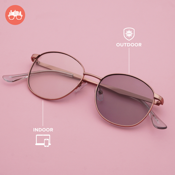 MetroSunnies Guardian (Pink) / Con-Strain PRO Photochromic Blue Light / UV400 / Anti-Radiation