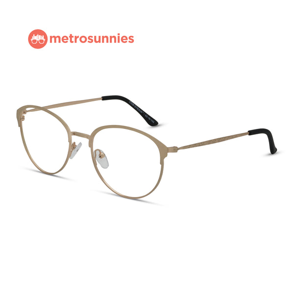 MetroSunnies Harlan Specs (Gold) / Con-Strain Blue Light / Anti-Radiation Computer Eyeglasses