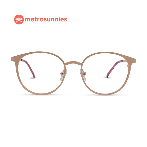 MetroSunnies Haven Specs (Rose Gold) / Replaceable Lens / Eyeglasses for Men and Women