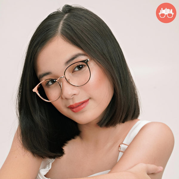 MetroSunnies Haven Specs (Rose Gold) / Replaceable Lens / Eyeglasses for Men and Women