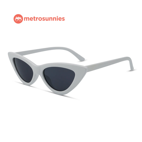 MetroSunnies Helen Sunnies (White) / Sunglasses with UV400 Protection / Fashion Eyewear Unisex
