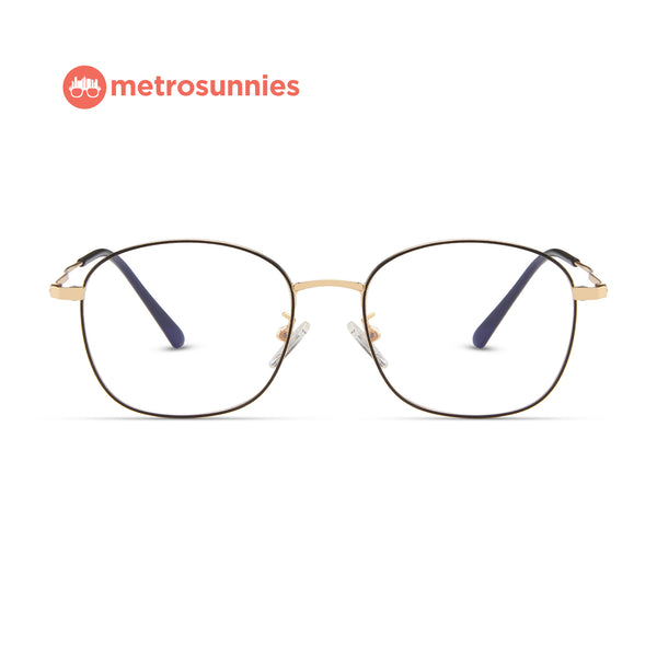 MetroSunnies Iggy Specs (Black Gold) / Con-Strain Blue Light / Anti-Radiation Computer Eyeglasses
