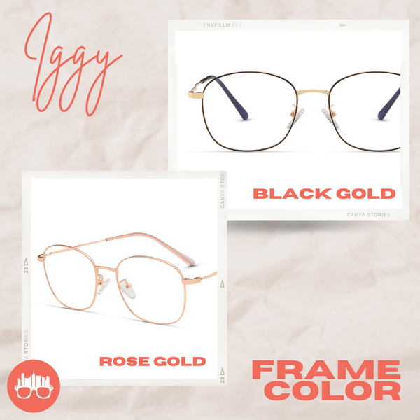 MetroSunnies Iggy Specs (Rose Gold) / Con-Strain Blue Light / Anti-Radiation Computer Eyeglasses