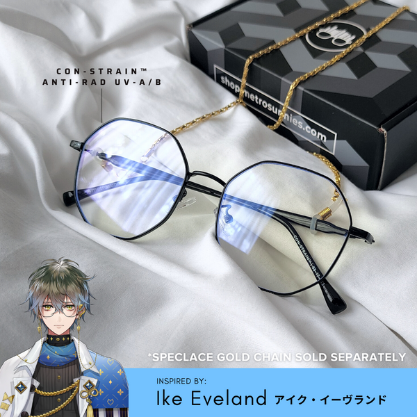 MetroSunnies Ike Specs (Black) / Con-Strain Blue Light / Anti-Radiation Computer Eyeglasses
