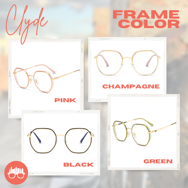 MetroSunnies Clyde Specs (Champagne) / Con-Strain Blue Light / Versairy / Anti-Radiation Eyeglasses
