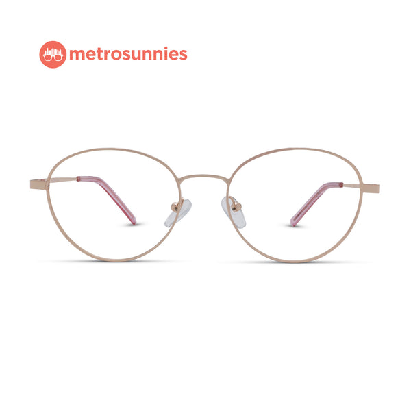 MetroSunnies Ingrid Specs (Rose Gold) / Replaceable Lens / Eyeglasses for Men and Women