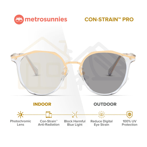 MetroSunnies Isla Specs (Clear) / Con-Strain Blue Light / Versairy / Anti-Radiation Eyeglasses