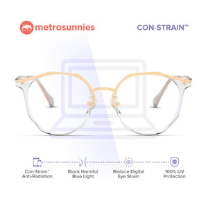 MetroSunnies Isla Specs (Clear) / Con-Strain Blue Light / Versairy / Anti-Radiation Eyeglasses