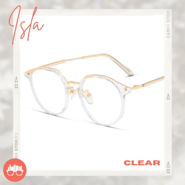 MetroSunnies Isla Specs (Clear) / Con-Strain Blue Light / Versairy / Anti-Radiation Eyeglasses