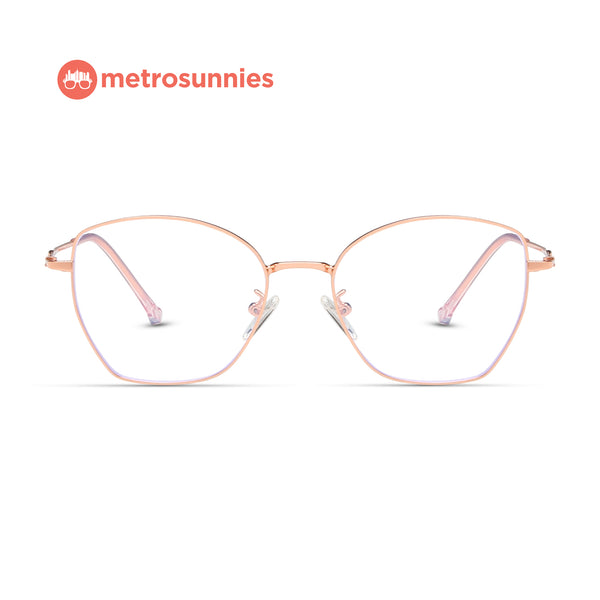 MetroSunnies Ivy Specs (Rose Gold) / Con-Strain Blue Light / Anti-Radiation Computer Eyeglasses