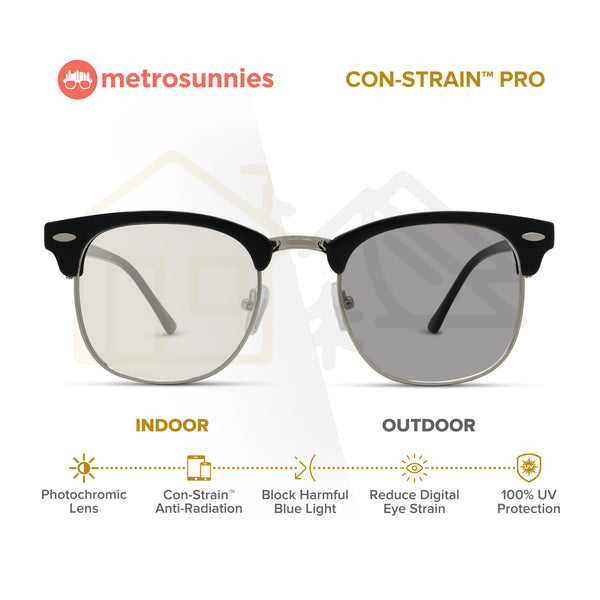 MetroSunnies Jack Sunnies (Black) / Sunglasses with UV400 Protection / Fashion Eyewear Unisex