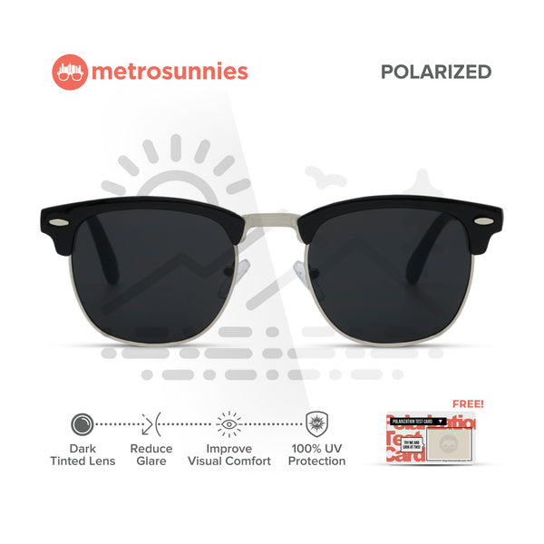 MetroSunnies Jack Sunnies (Black) / Sunglasses with UV400 Protection / Fashion Eyewear Unisex