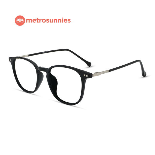 MetroSunnies Jane Specs (Black) / Replaceable Lens / Versairy Ultralight Weight / Eyeglasses