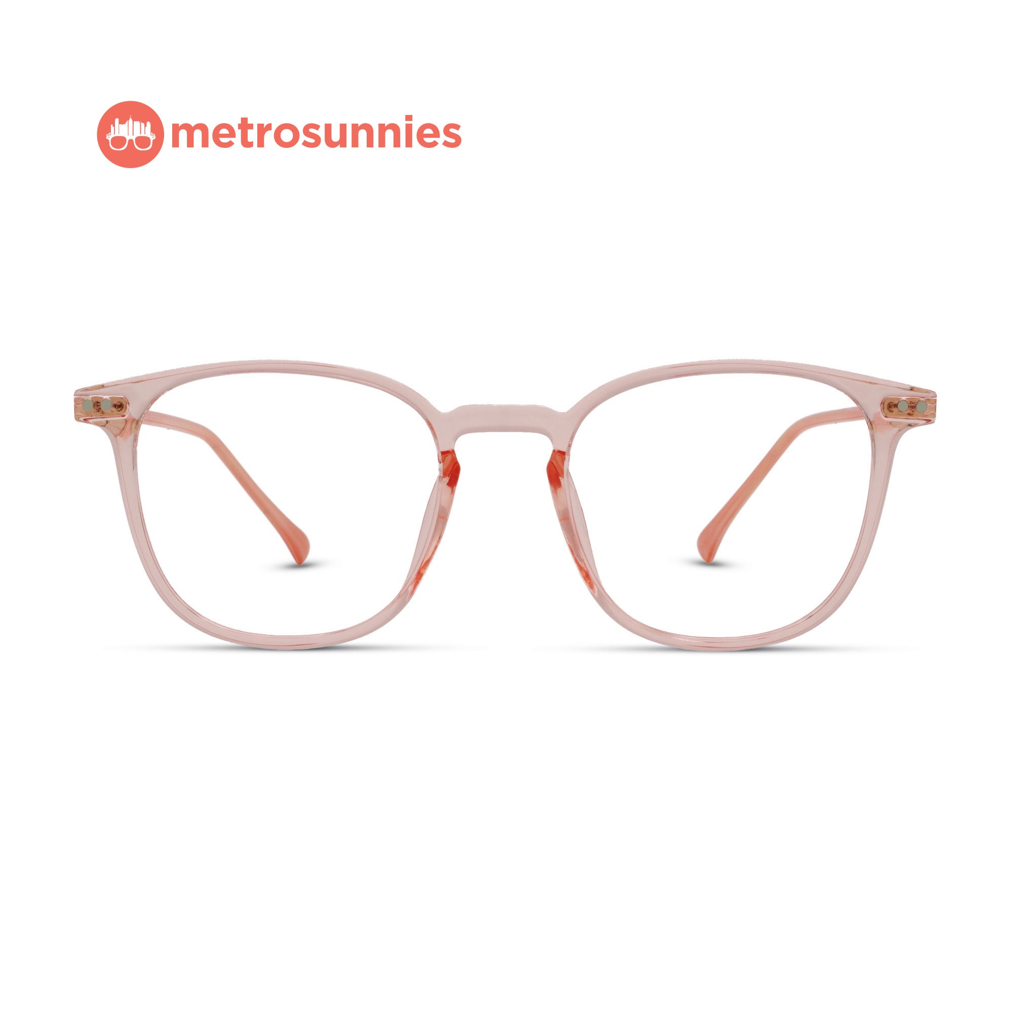 MetroSunnies Jane Specs (Pink) / Replaceable Lens / Versairy Ultralight Weight / Eyeglasses