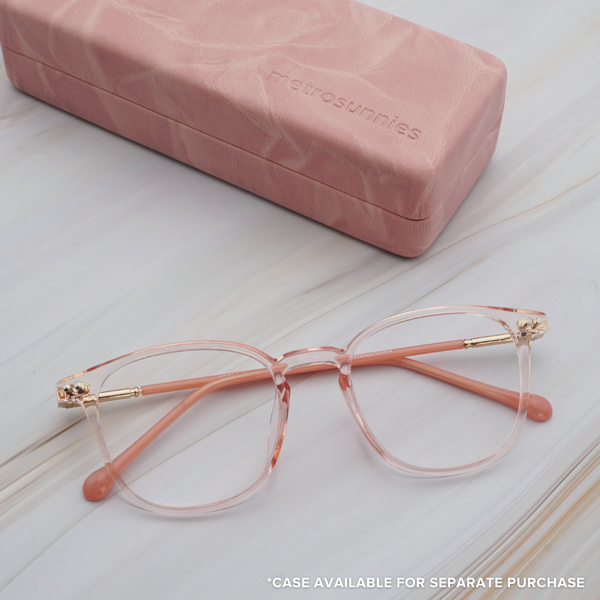 MetroSunnies Jane Specs (Pink) / Replaceable Lens / Versairy Ultralight Weight / Eyeglasses