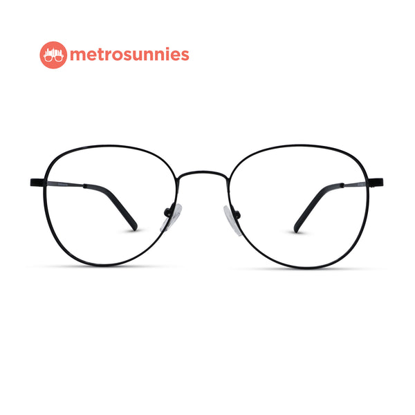 MetroSunnies Jasper Specs (Black) / Replaceable Lens / Eyeglasses for Men and Women