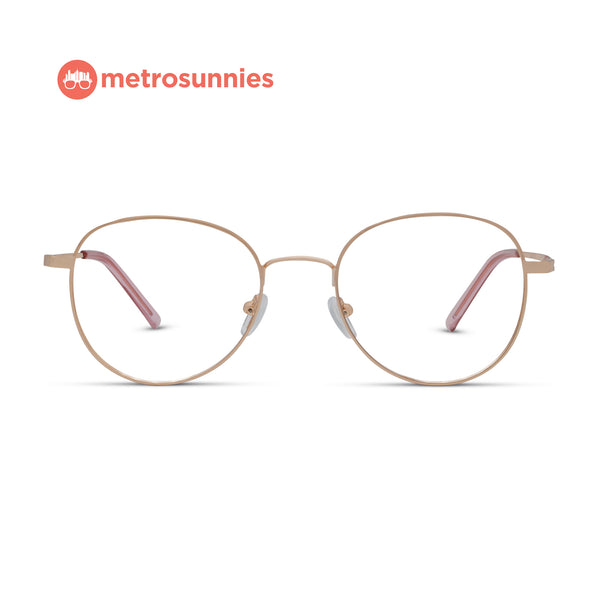MetroSunnies Jasper Specs (Rose Gold) / Replaceable Lens / Eyeglasses for Men and Women