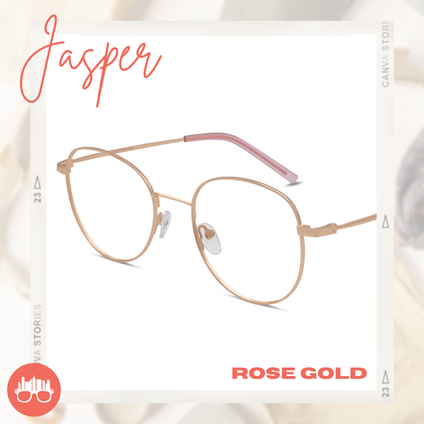 MetroSunnies Jasper (Rose Gold) / Con-Strain PRO Photochromic Blue Light / Versairy / UV400 / Anti-Radiation