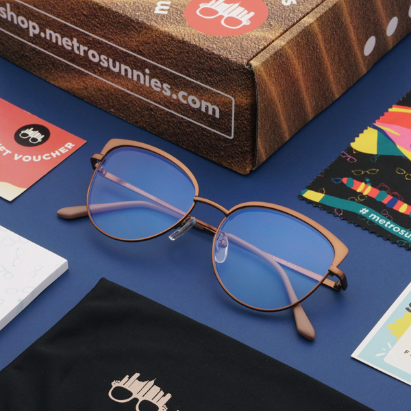 MetroSunnies Jennie Specs (Pink) / Con-Strain Blue Light / Anti-Radiation Computer Eyeglasses
